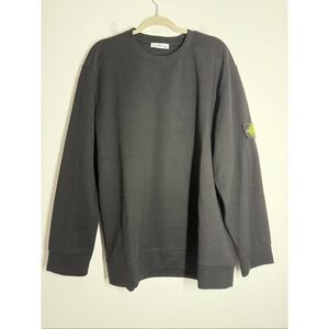 Stone Island Men’s Black Sweatshirt Logo Size XXL Cotton